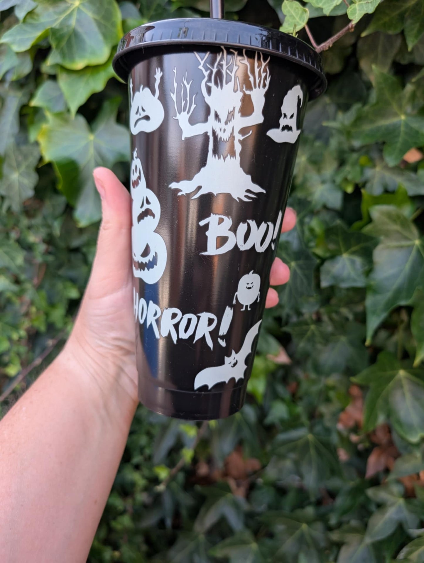Halloween pattern 24oz Glow in the Dark Cold Cup
