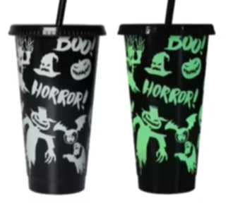Halloween pattern 24oz Glow in the Dark Cold Cup