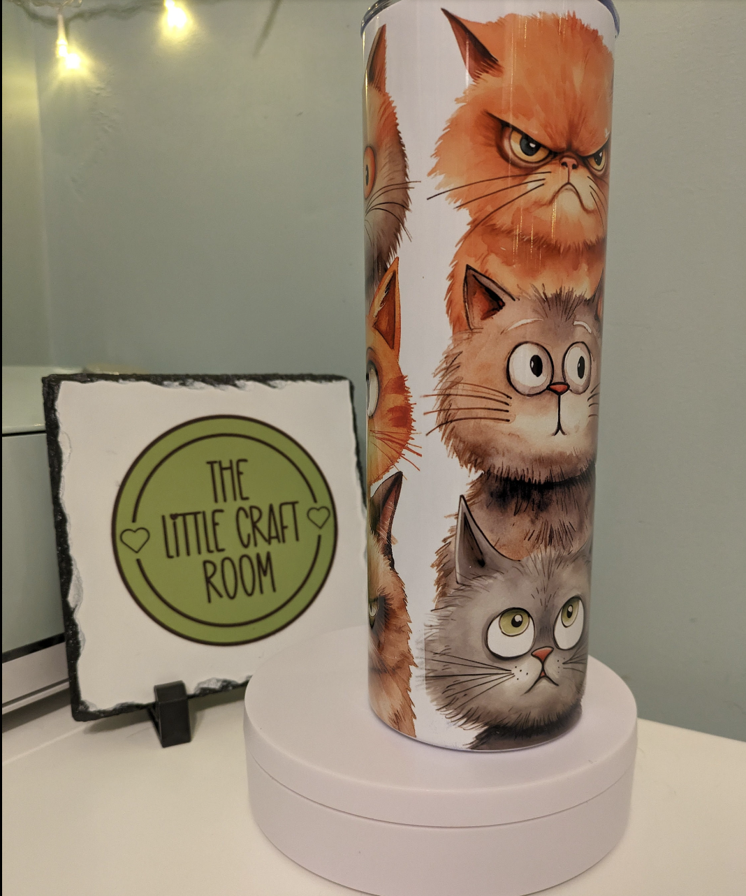 Crazy cat lady skinny tumbler