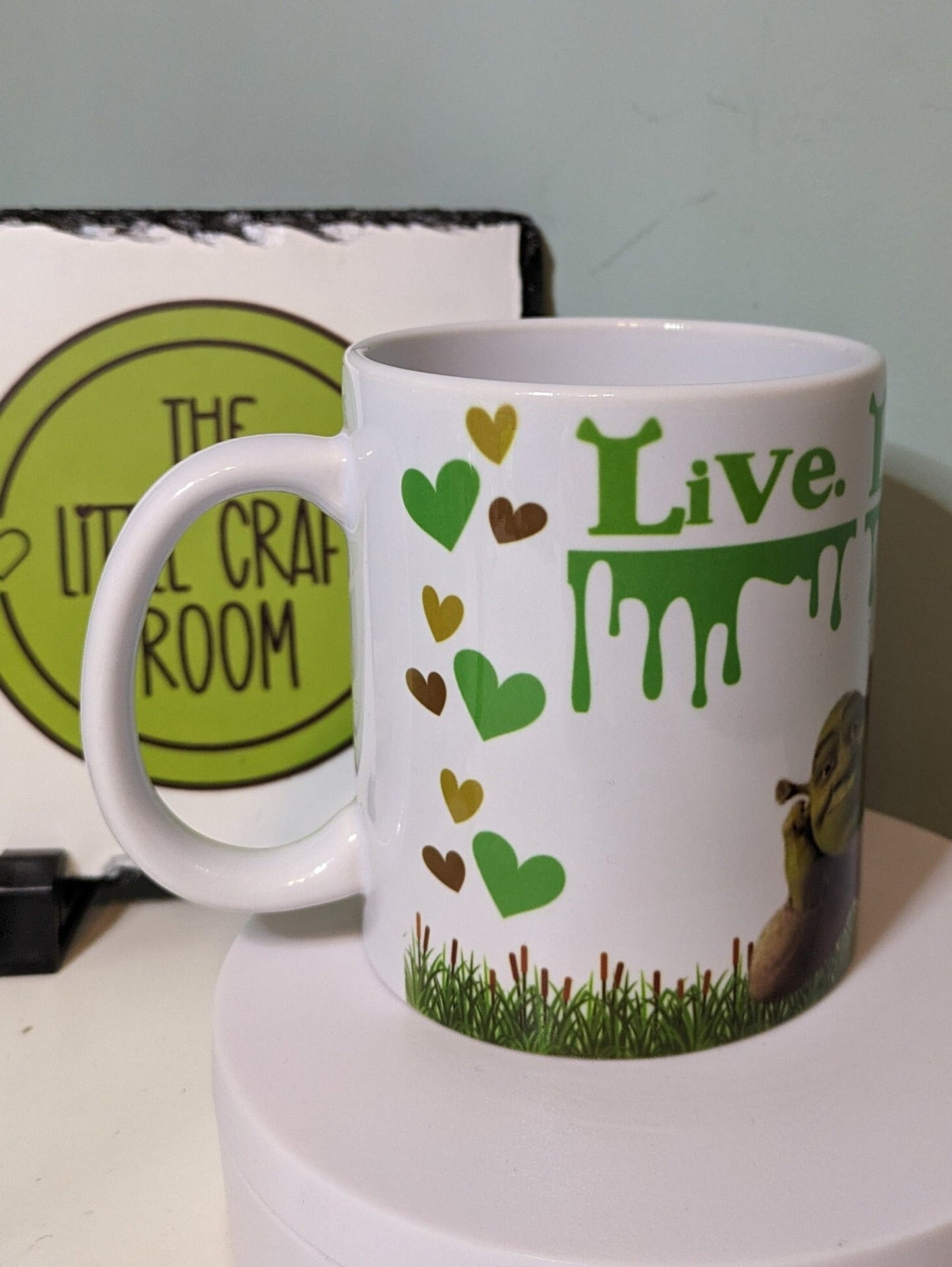Shrek mug, funny meme, ogre gift, live laugh love
