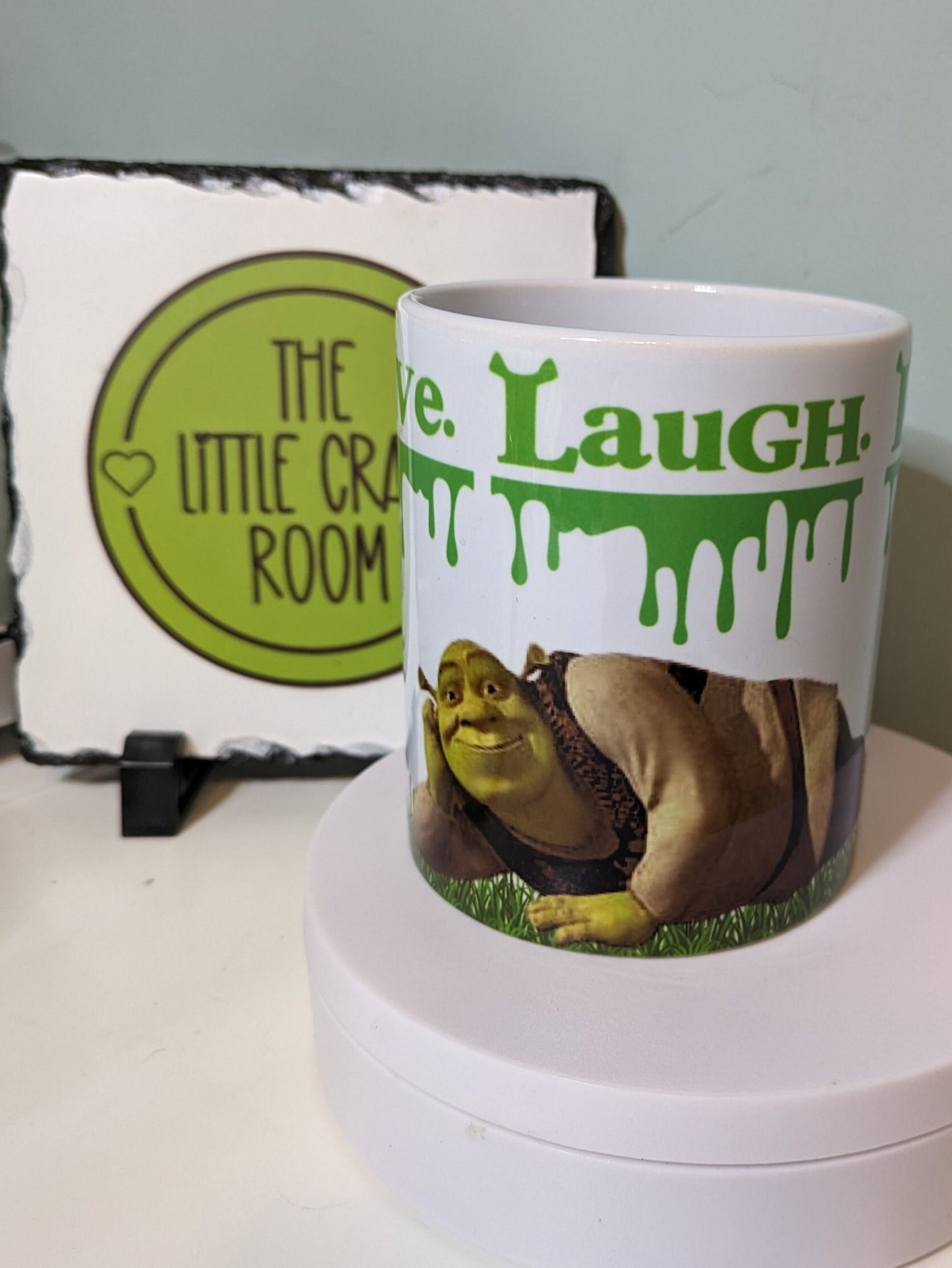 Shrek mug, funny meme, ogre gift, live laugh love