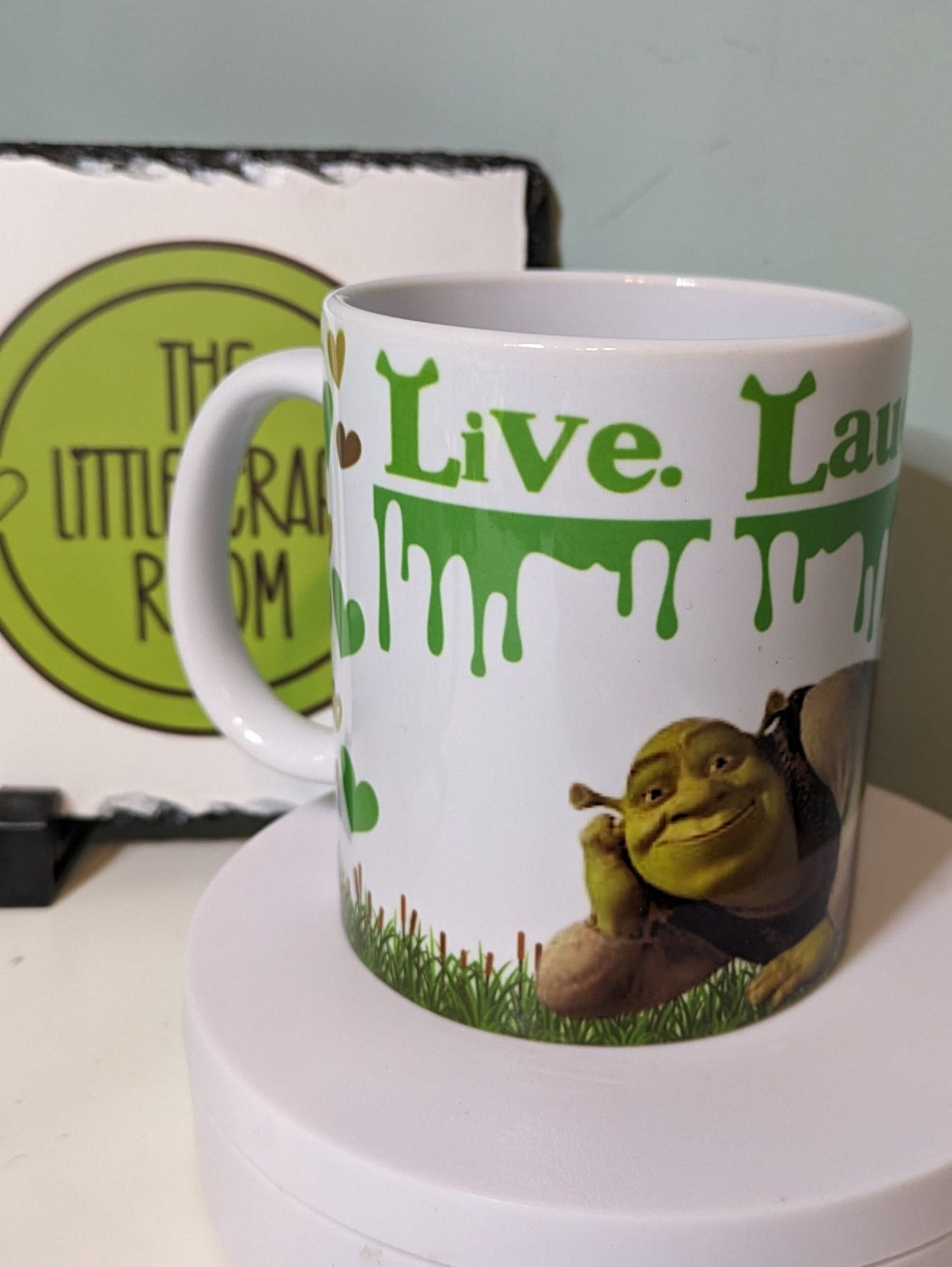 Shrek mug, funny meme, ogre gift, live laugh love