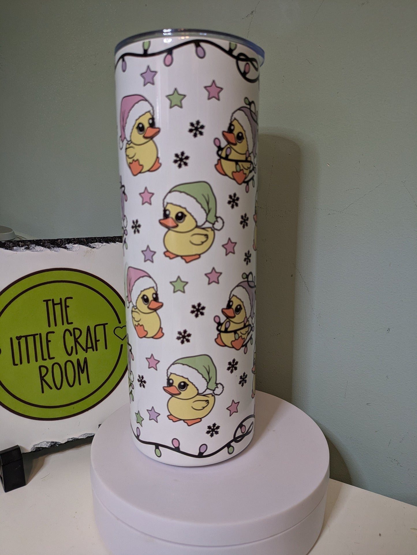 Cute Christmas gift. Duck lover. Secret Santa. Cute ducks. Skinny tumbler. Coffee cup.