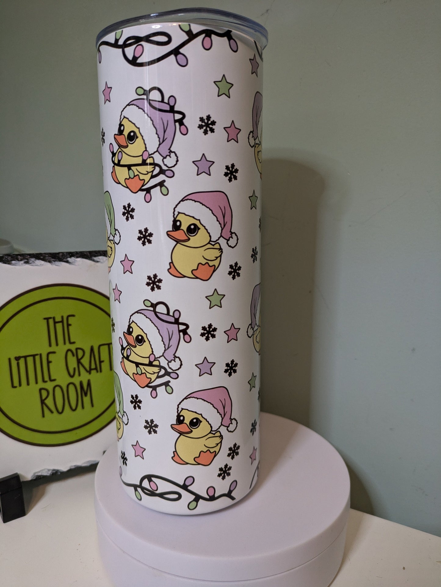 Cute Christmas gift. Duck lover. Secret Santa. Cute ducks. Skinny tumbler. Coffee cup.