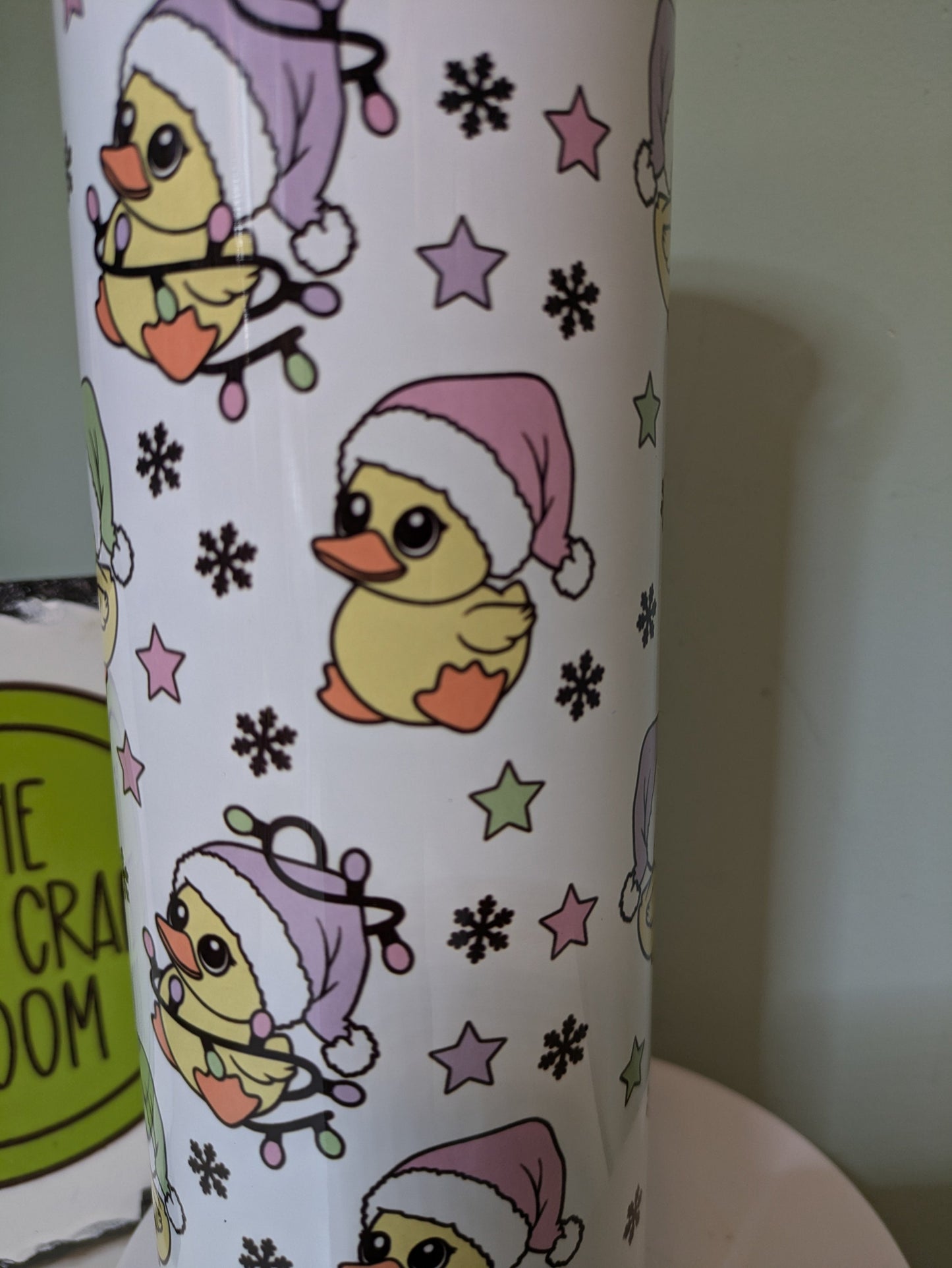Cute Christmas gift. Duck lover. Secret Santa. Cute ducks. Skinny tumbler. Coffee cup.