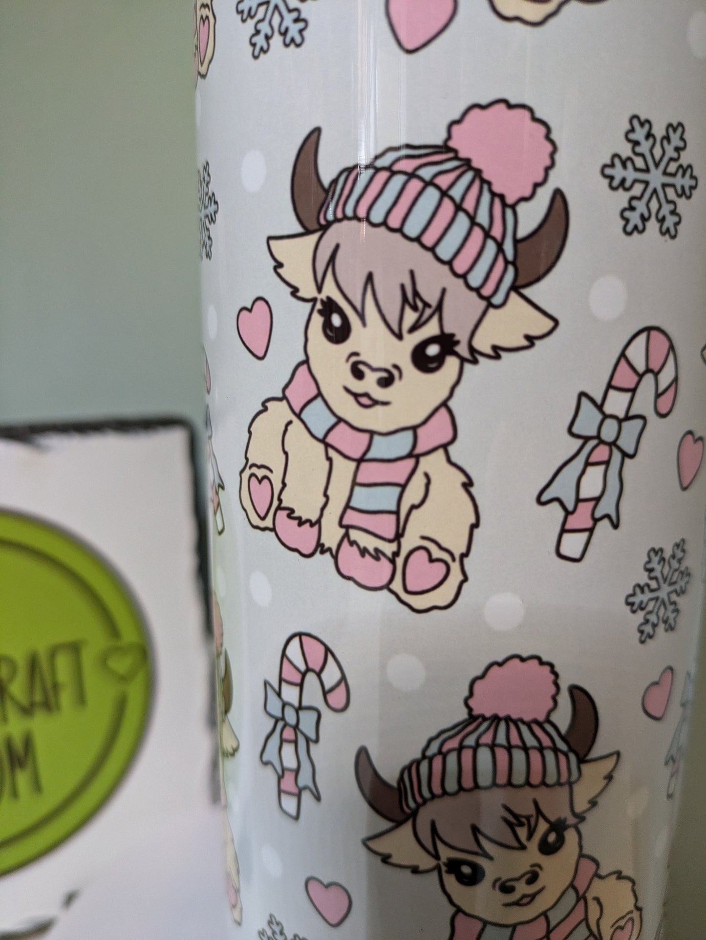 Highland cow. Christmas highland cow. Scotland forever. Secret Santa. Skinny coffee cup. 20oz tumblers