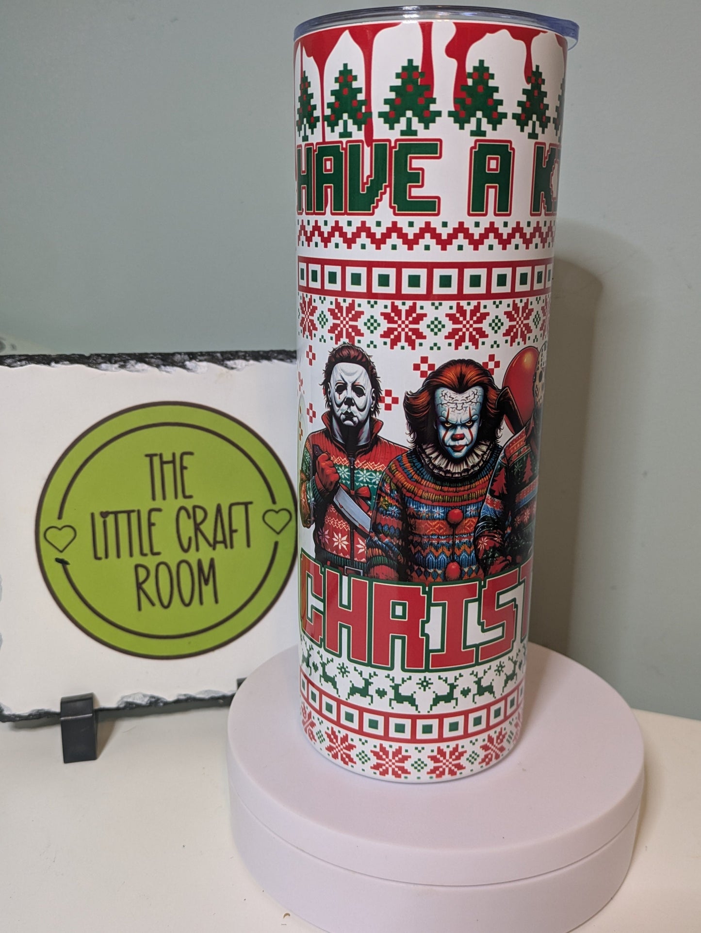 Horror fan. Horror gift. Little shop of horror. Freddie. Secret santa. Serial killer merch. Skinny tumbler. Coffee cup.