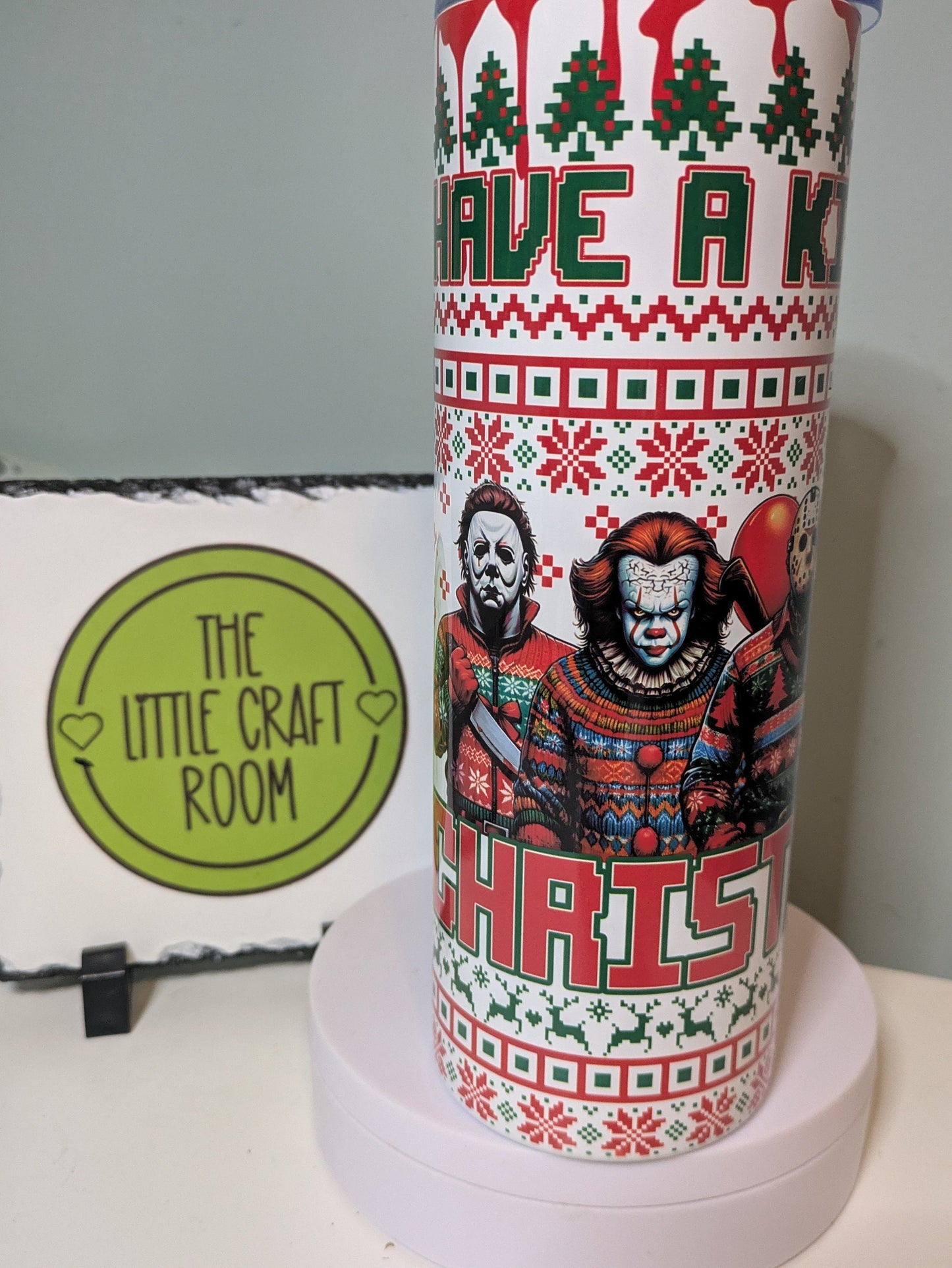 Horror fan. Horror gift. Little shop of horror. Freddie. Secret santa. Serial killer merch. Skinny tumbler. Coffee cup.