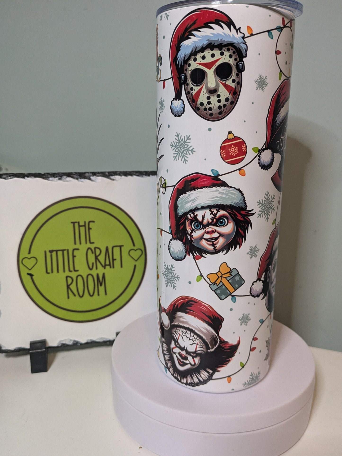 Horror fan. Horror gift. Christmas gift. Freddie. Secret santa. Serial killer merch. Skinny tumbler. Coffee cup.