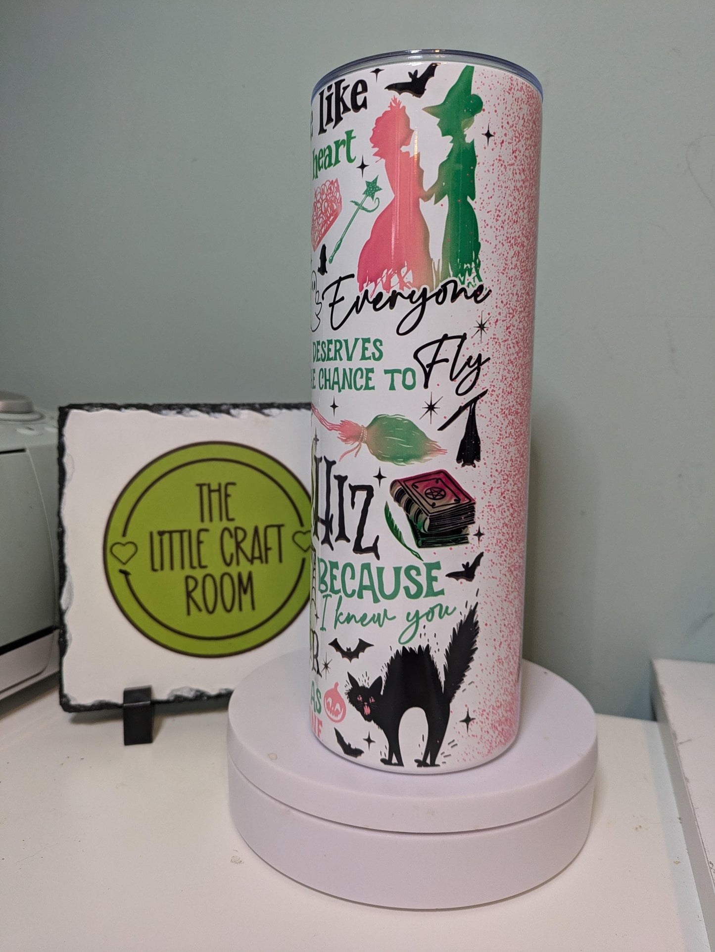 WICKED Inspired Tumbler. Wicked The Musical. Wicked The Movie. Personalise Autumn Stocking filler. Birthday. Coffee. Boo Basket. Musicals.