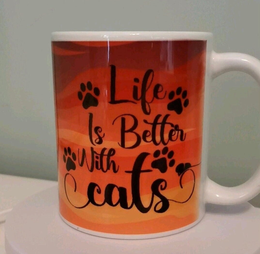 Life is better with cats mug