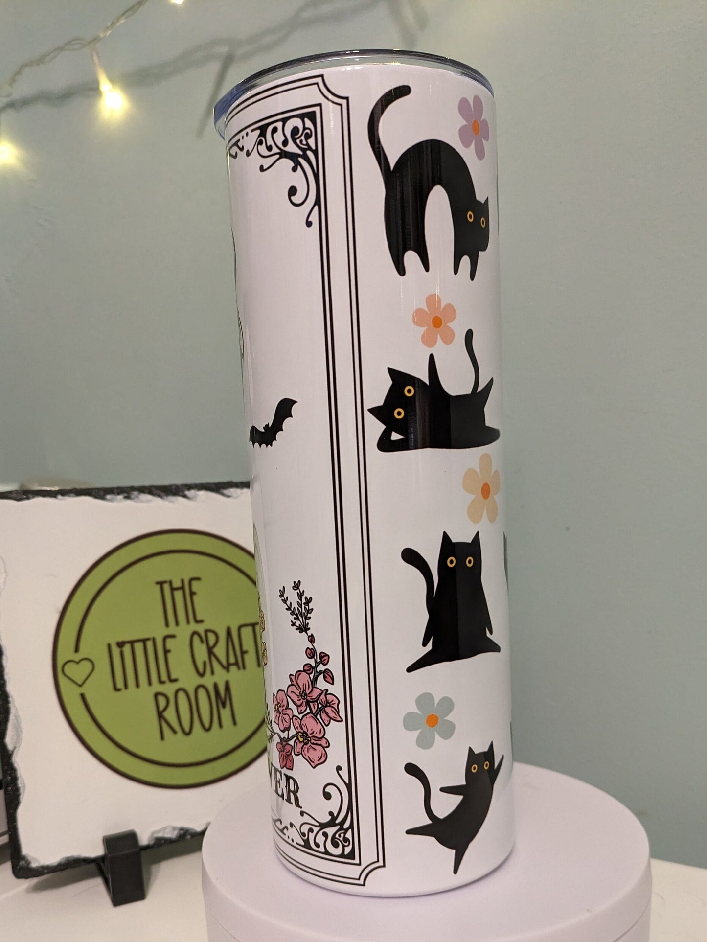 Cat lover Tarot card cute skinny tumbler gift