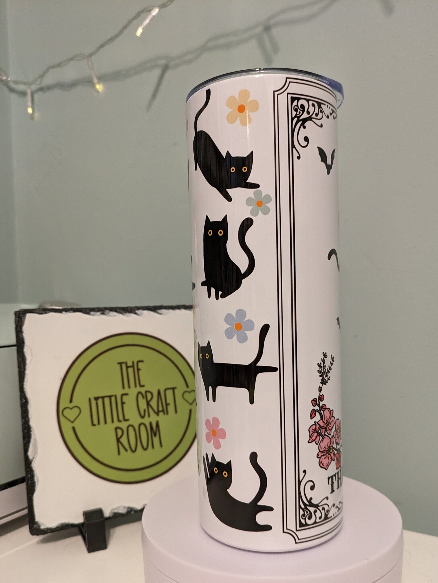 Cat lover Tarot card cute skinny tumbler gift