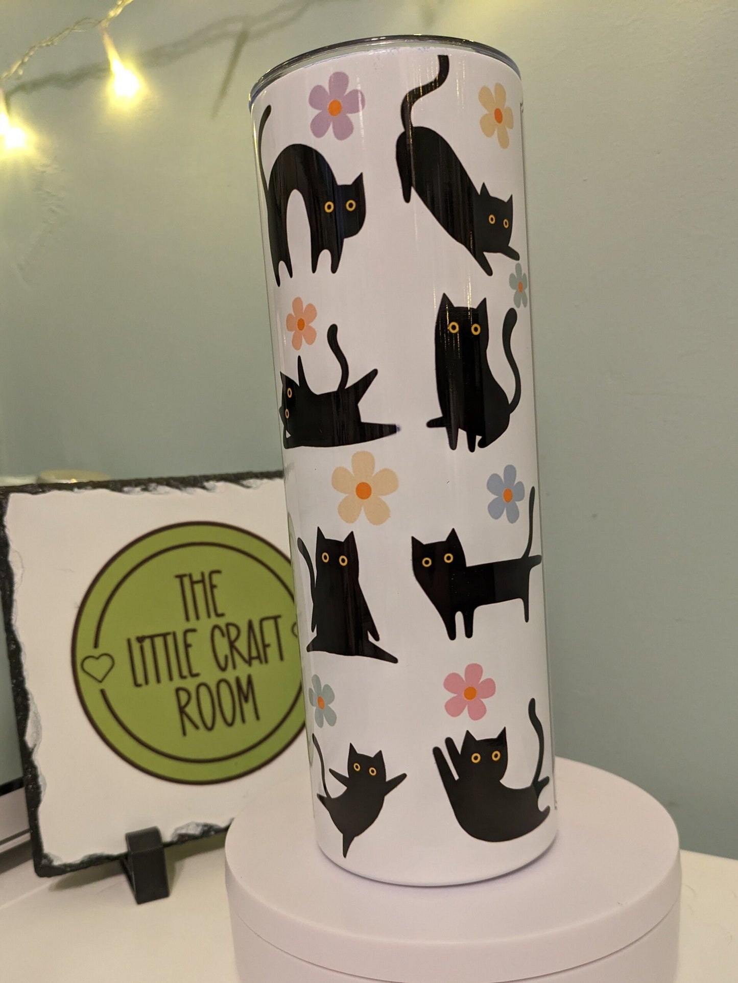 Cat lover Tarot card cute skinny tumbler gift