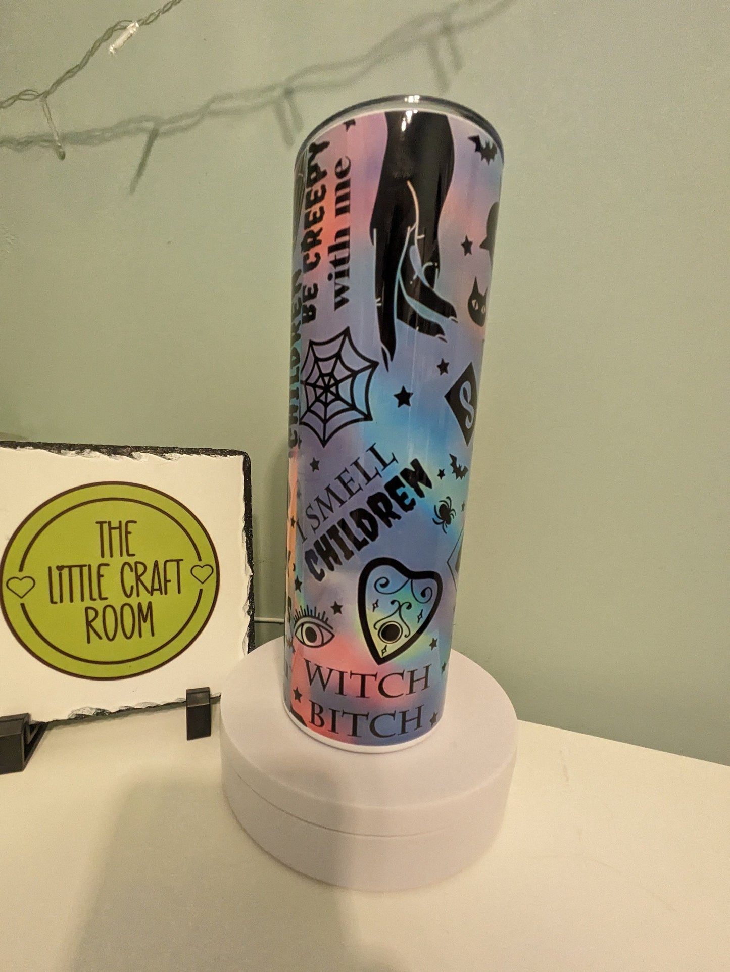 Spell book witch skinny tumbler gift