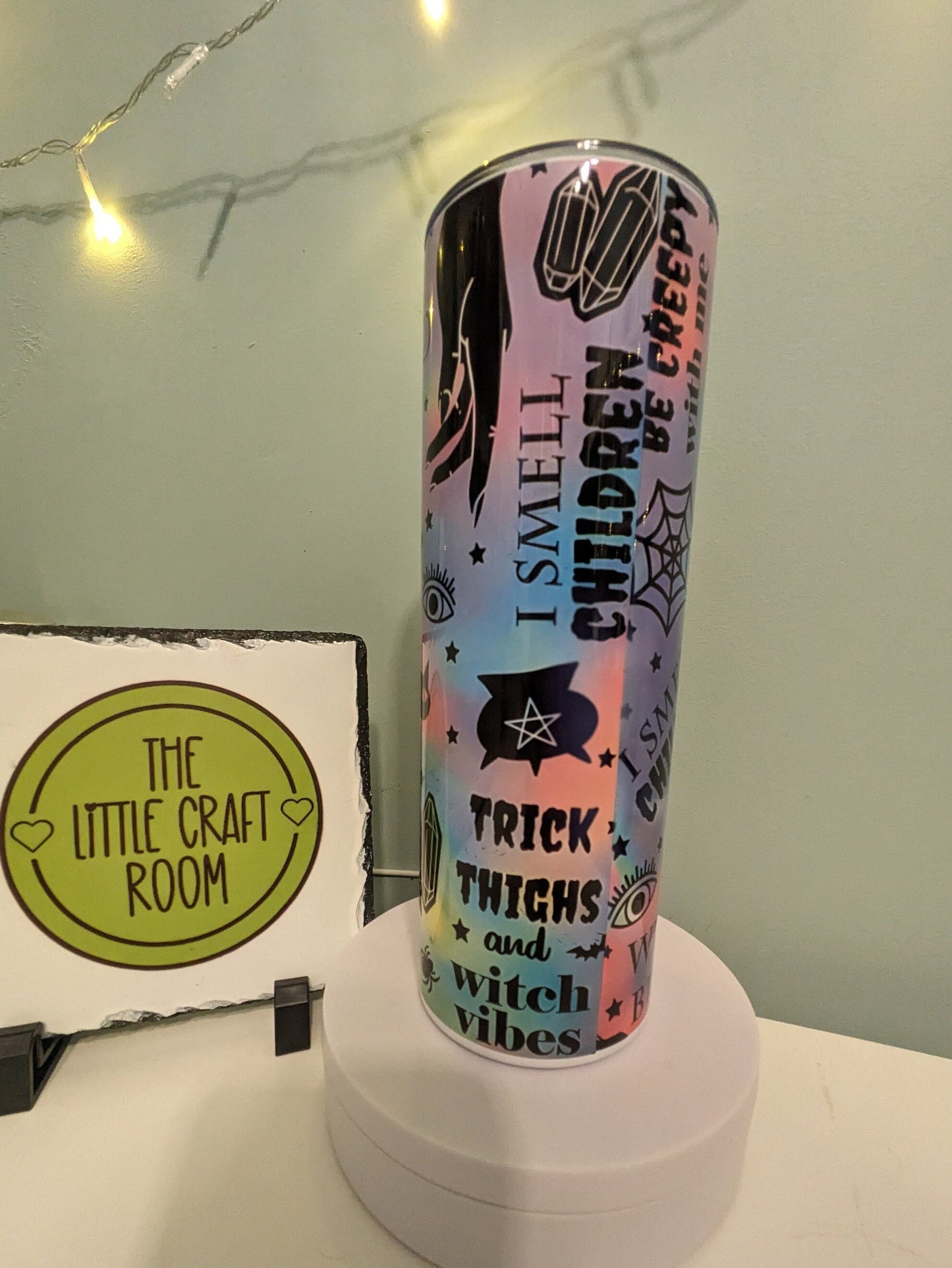 Spell book witch skinny tumbler gift