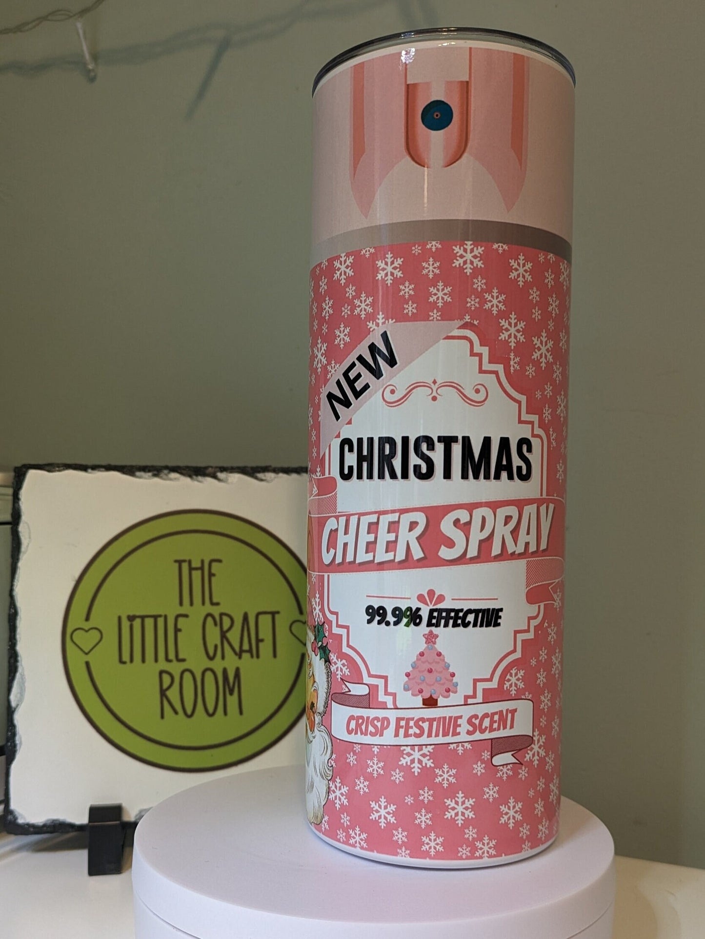 Christmas cheer pink tumbler