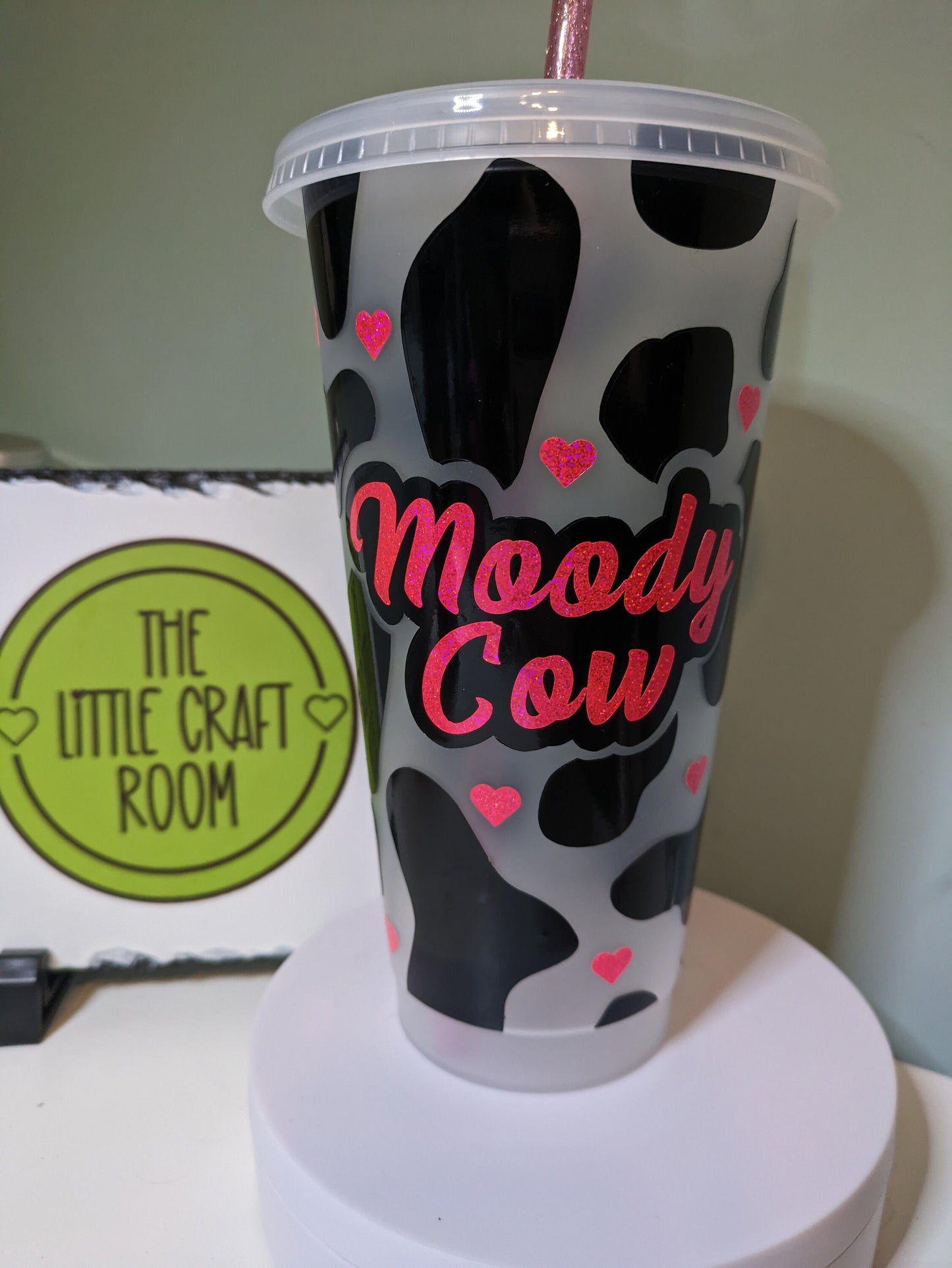 Moody Cow print Cold Cup gift