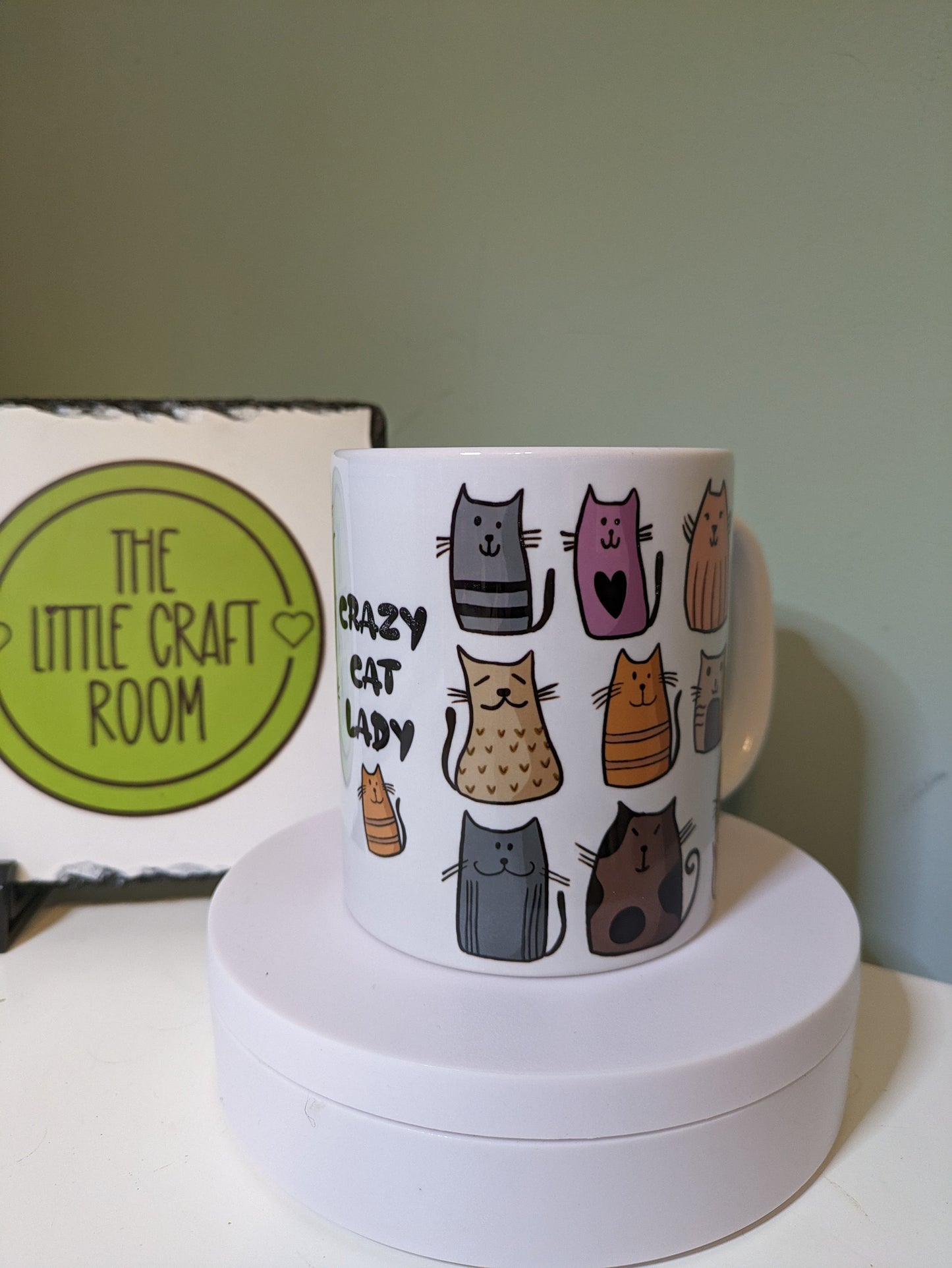 Crazy cat lady cartoon cat lover gift mug