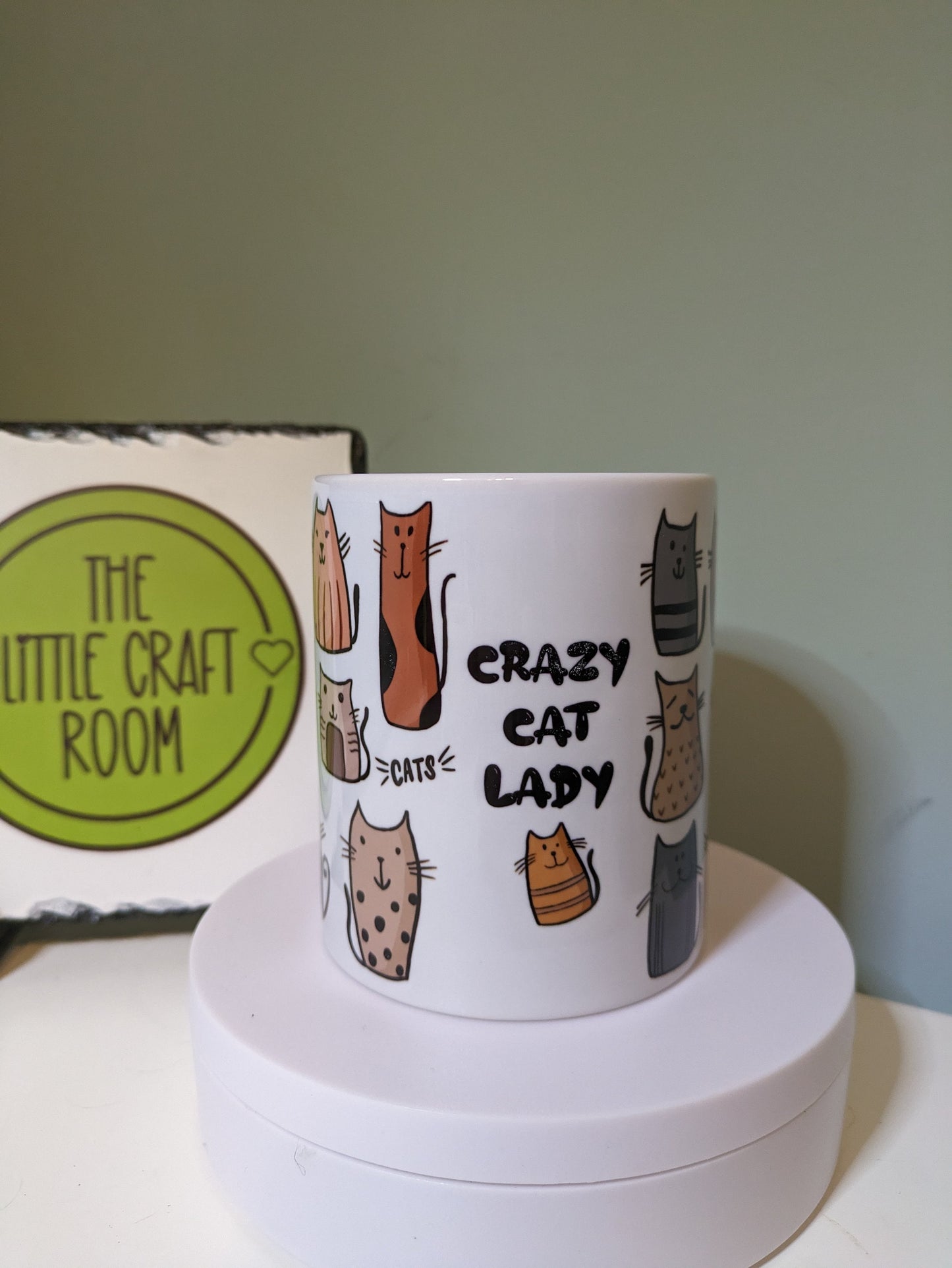 Crazy cat lady cartoon cat lover gift mug