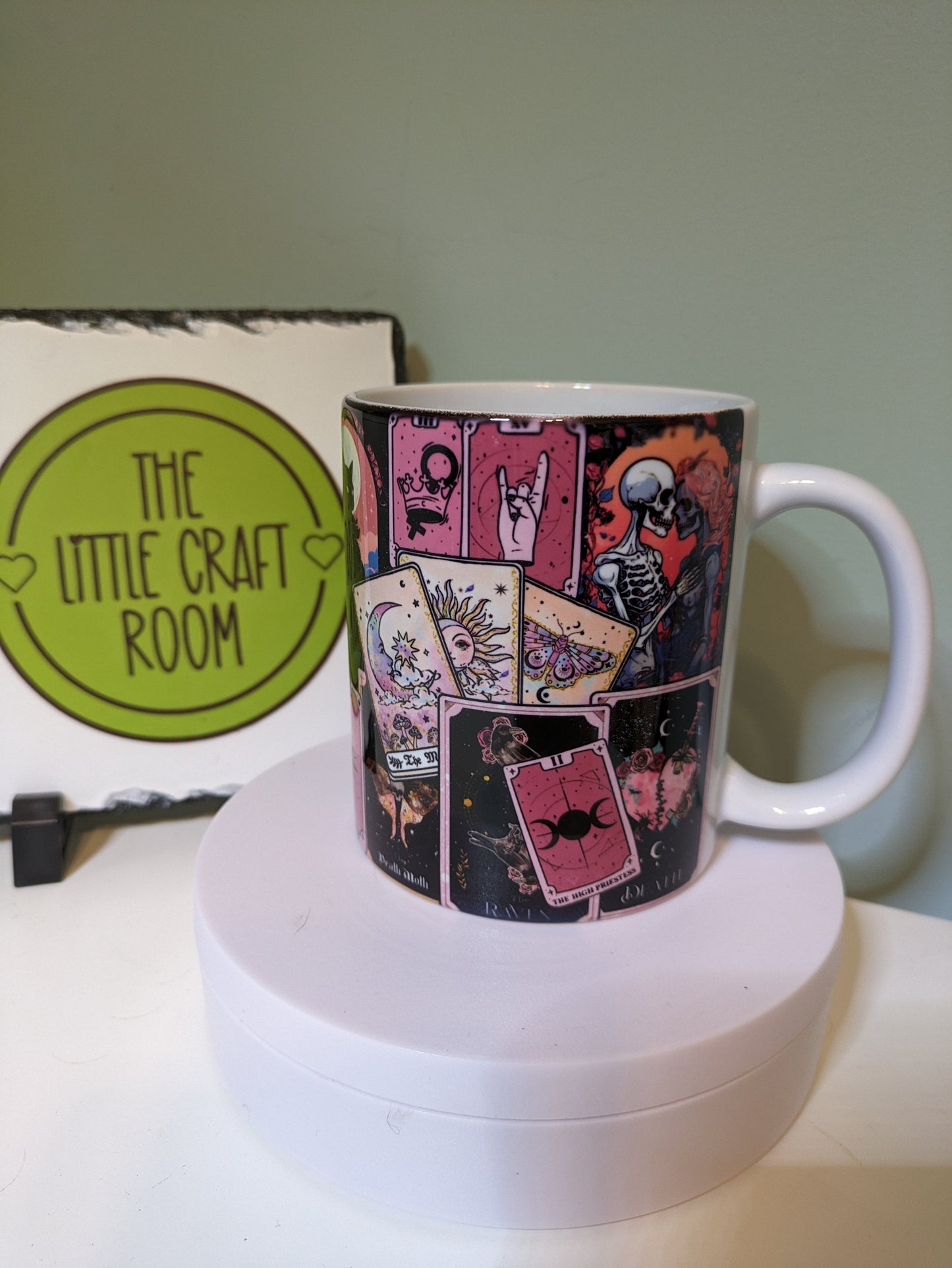 Tarot card black cat lover gift mug