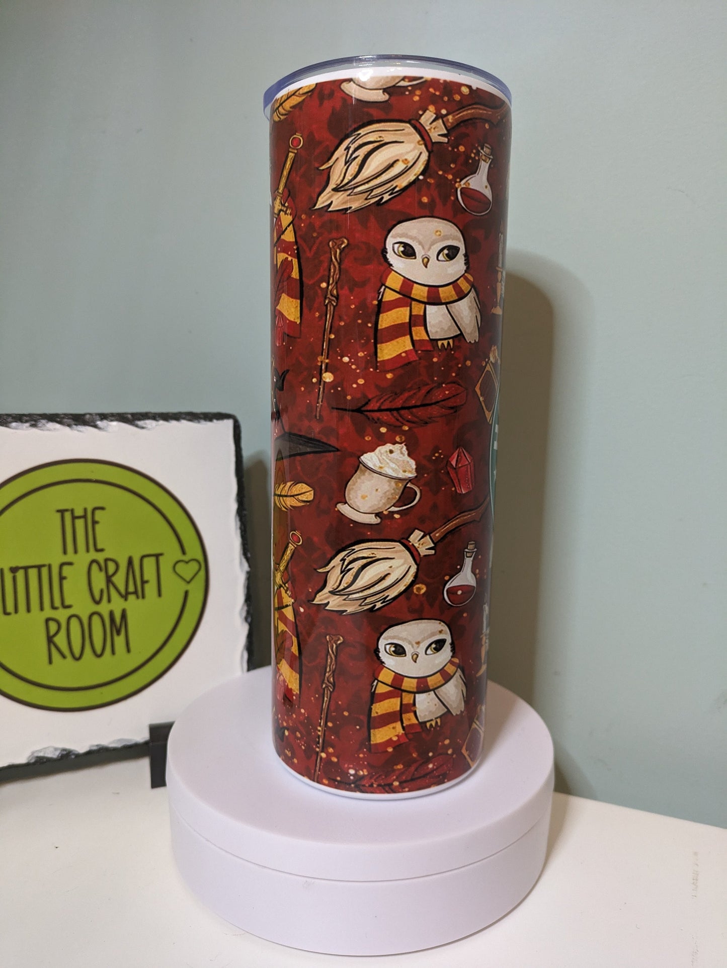 Hogwarts coffee Harry Potter wizard film skinny tumbler gift