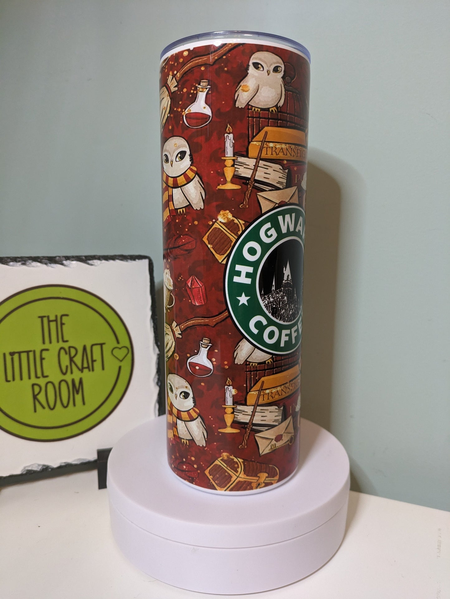 Hogwarts coffee Harry Potter wizard film skinny tumbler gift
