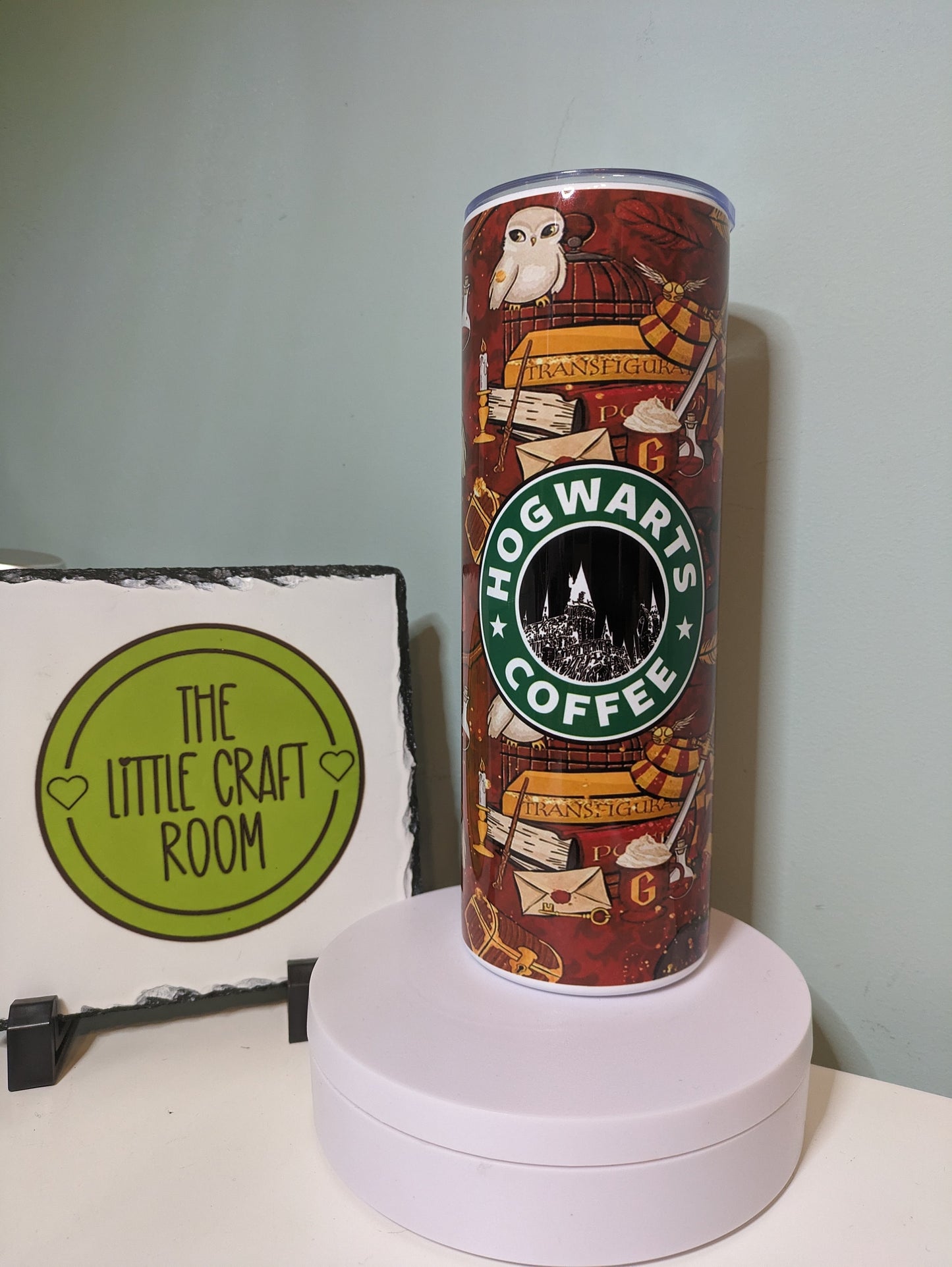 Hogwarts coffee Harry Potter wizard film skinny tumbler gift