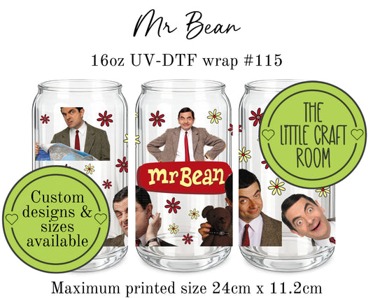 Mr Bean 16oz UV-DTF wrap #115
