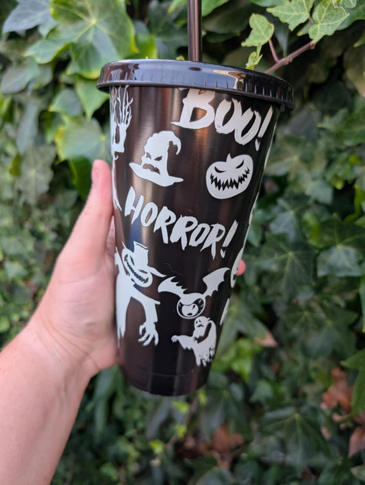 Halloween pattern 24oz Glow in the Dark Cold Cup