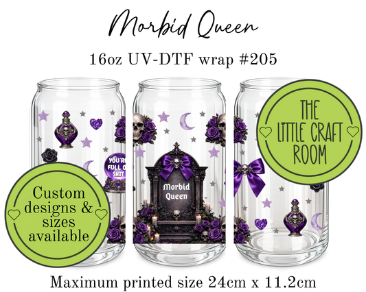 Morbid Queen 16oz UV-DTF wrap #205