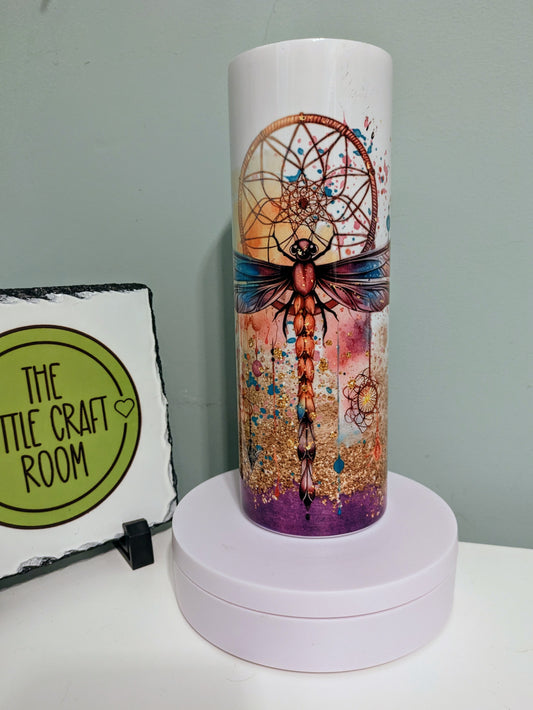 Dragonfly dreamcatcher skinny tumbler