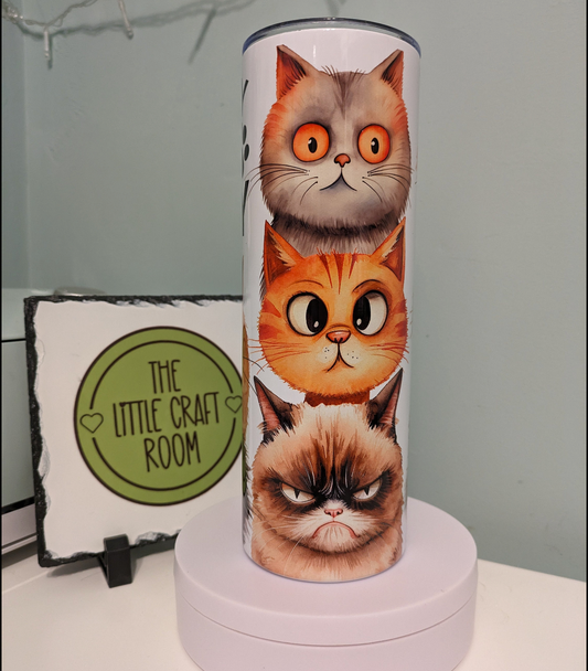 Crazy cat lady skinny tumbler