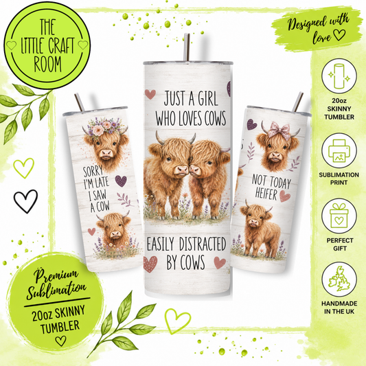 Highland cow funny phases 20oz tumbler