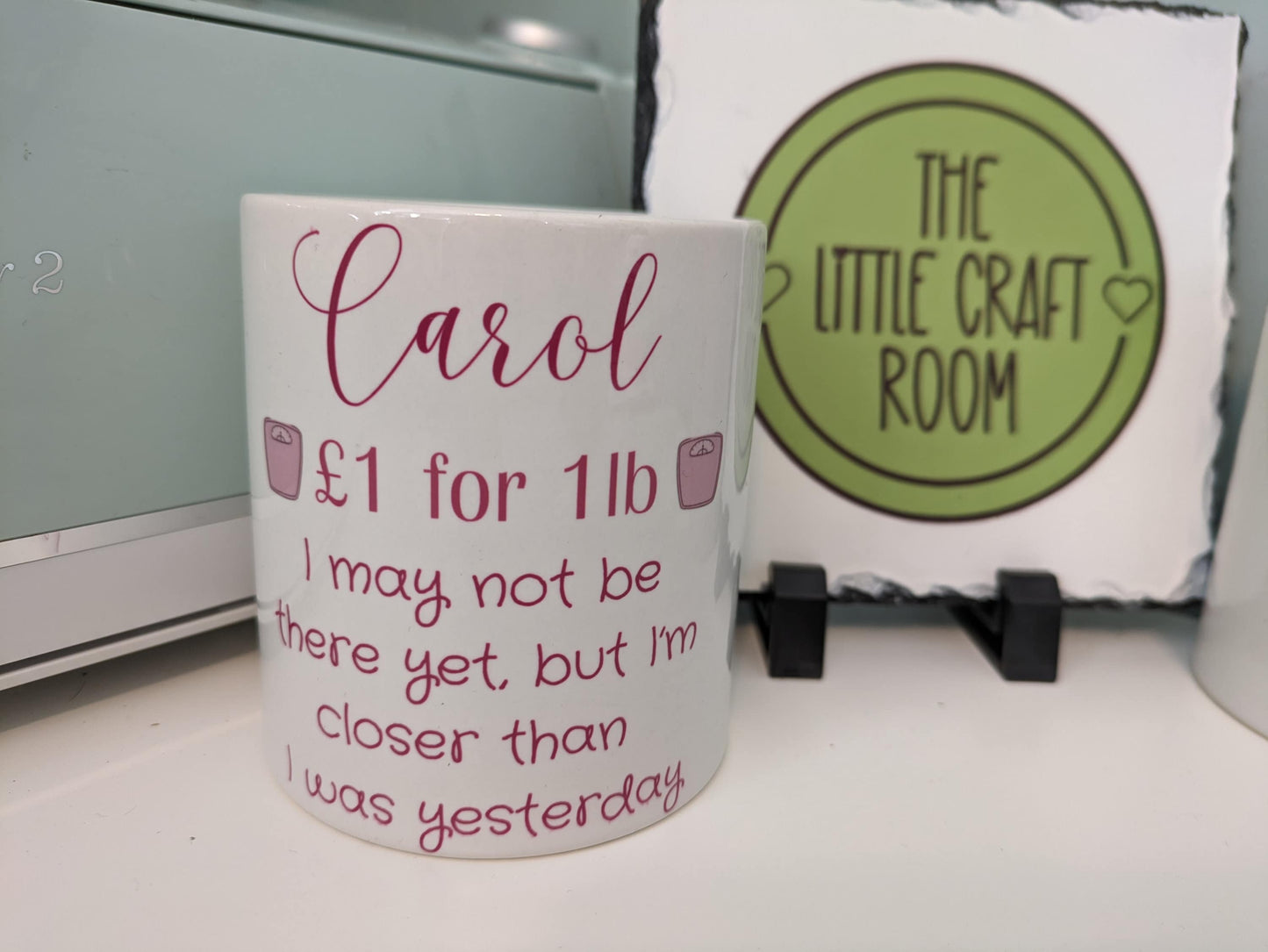 Weight loss tracker. Weight loss jar. Weight loss motivation. Ceramic money box. Personalised weight tracking. Slimming world gift.