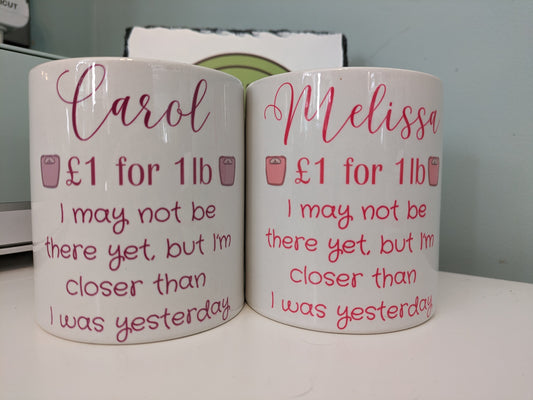 Weight loss tracker. Weight loss jar. Weight loss motivation. Ceramic money box. Personalised weight tracking. Slimming world gift.