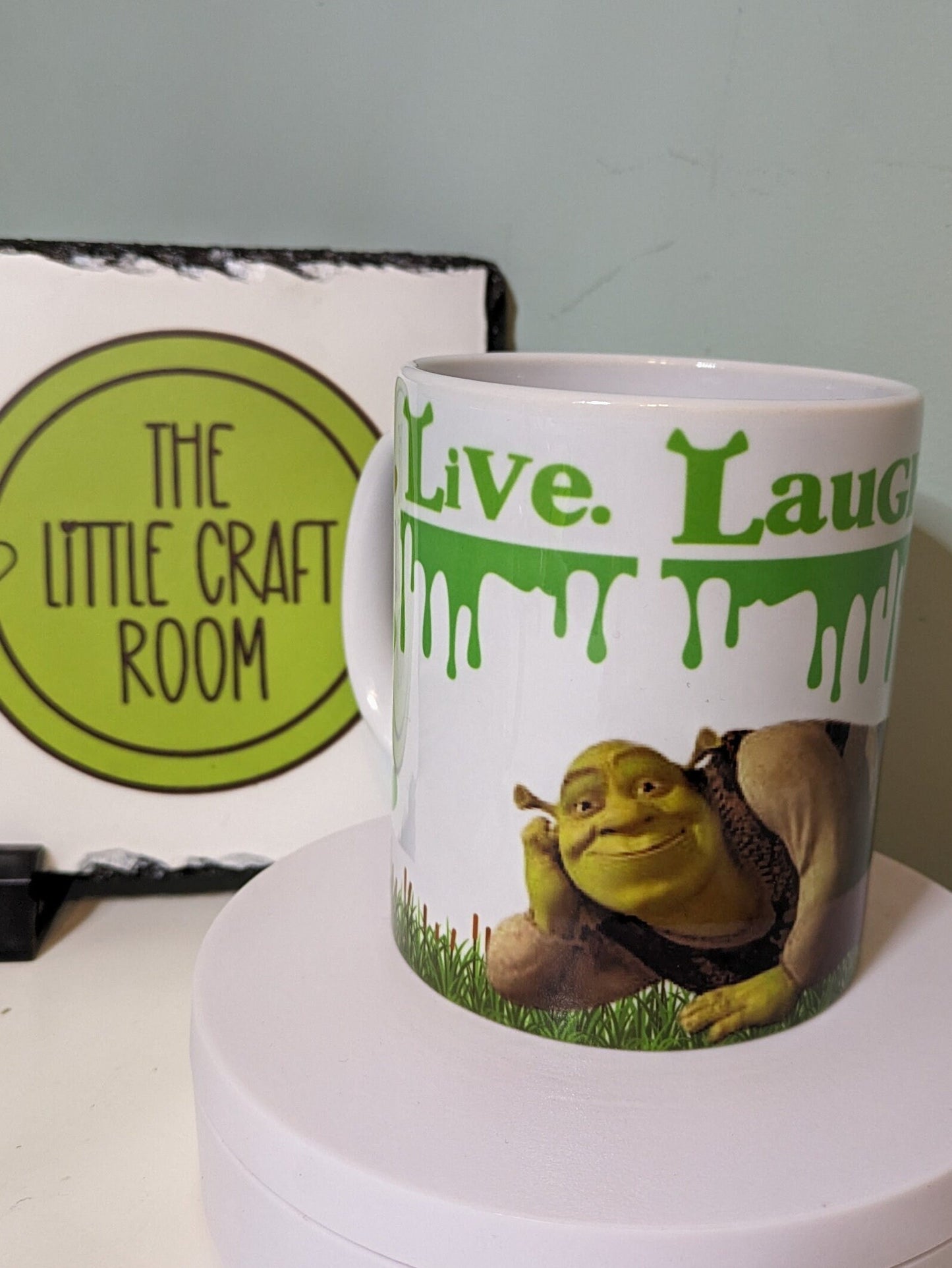 Shrek mug, funny meme, ogre gift, live laugh love
