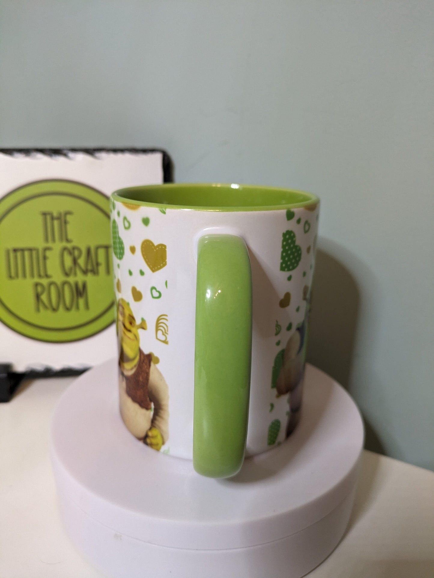 Personalised green love heart Shrek Ogre funny meme gift