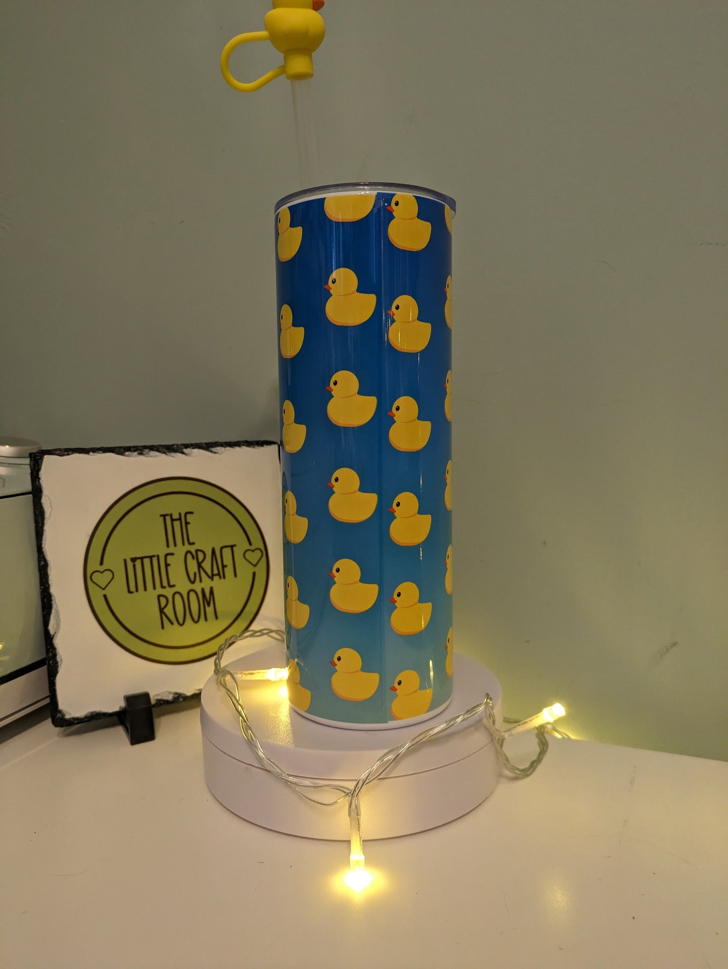 Quack up your drinkware collection! Funny meme skinny tumbler, guaranteed laughs straw topper available