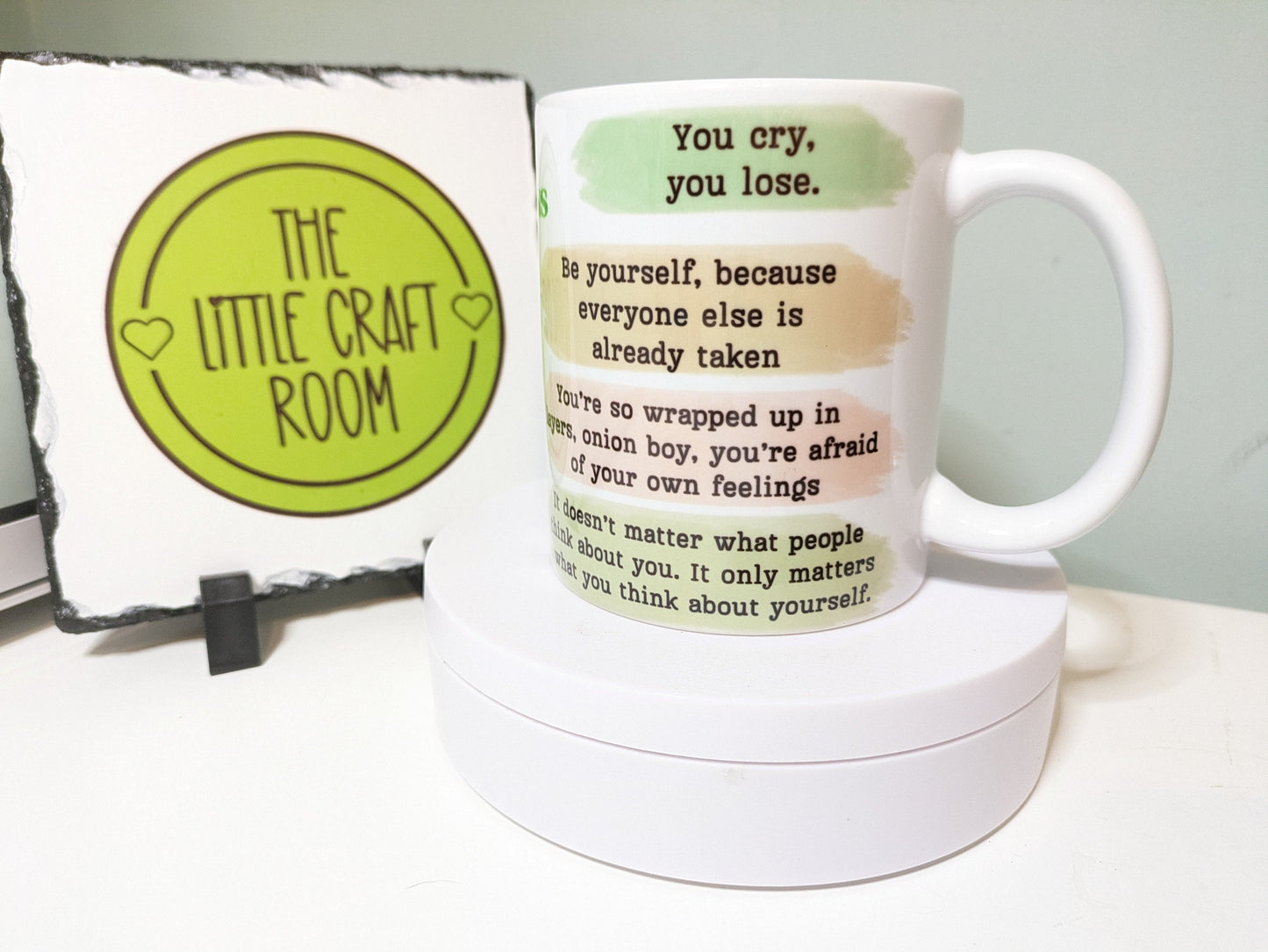 Shrek affirmations mug