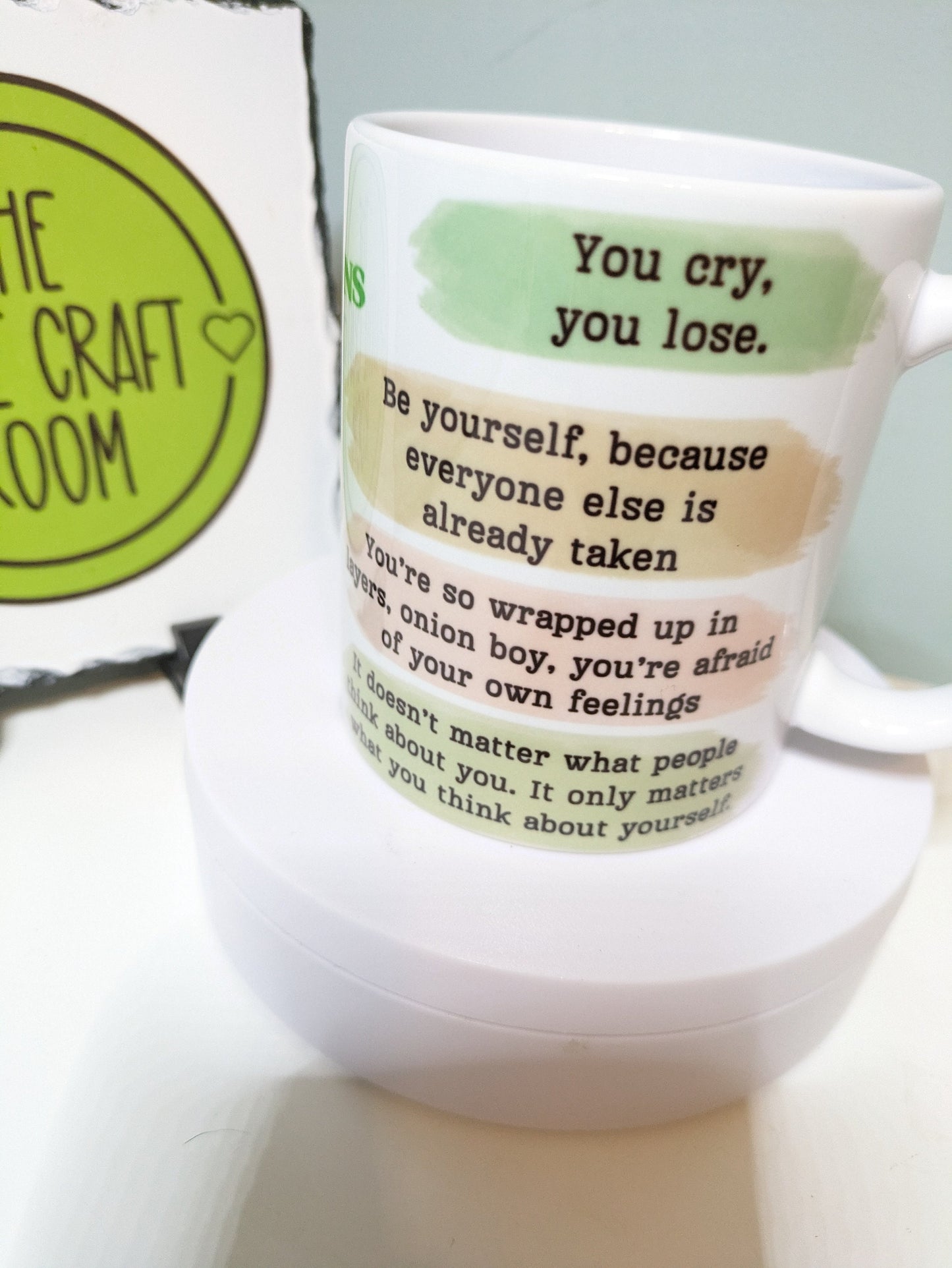 Shrek affirmations mug