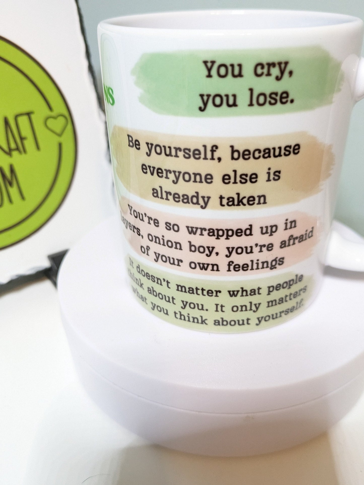 Shrek affirmations mug