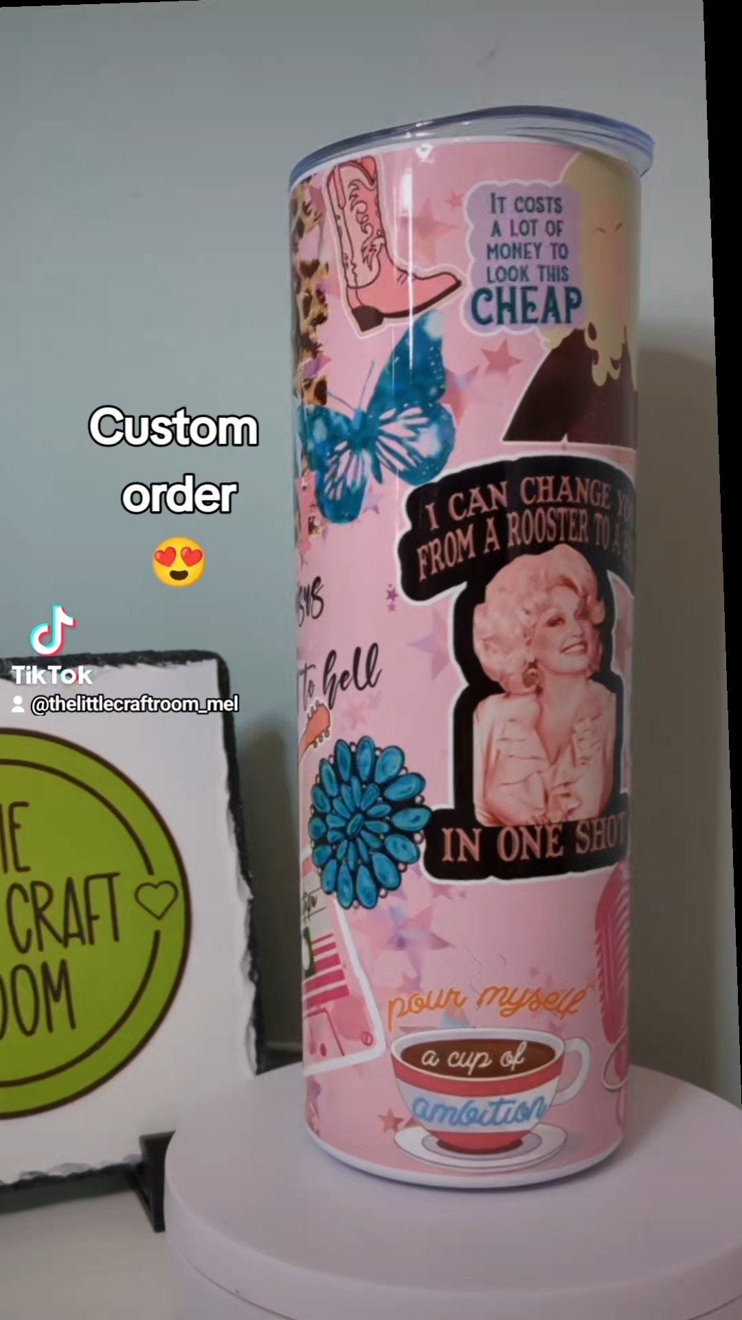 Dolly Parton tumbler. 20oz  tumbler. Dolly fan. Dolly lover. Parton. Country music gift. Music lover gift