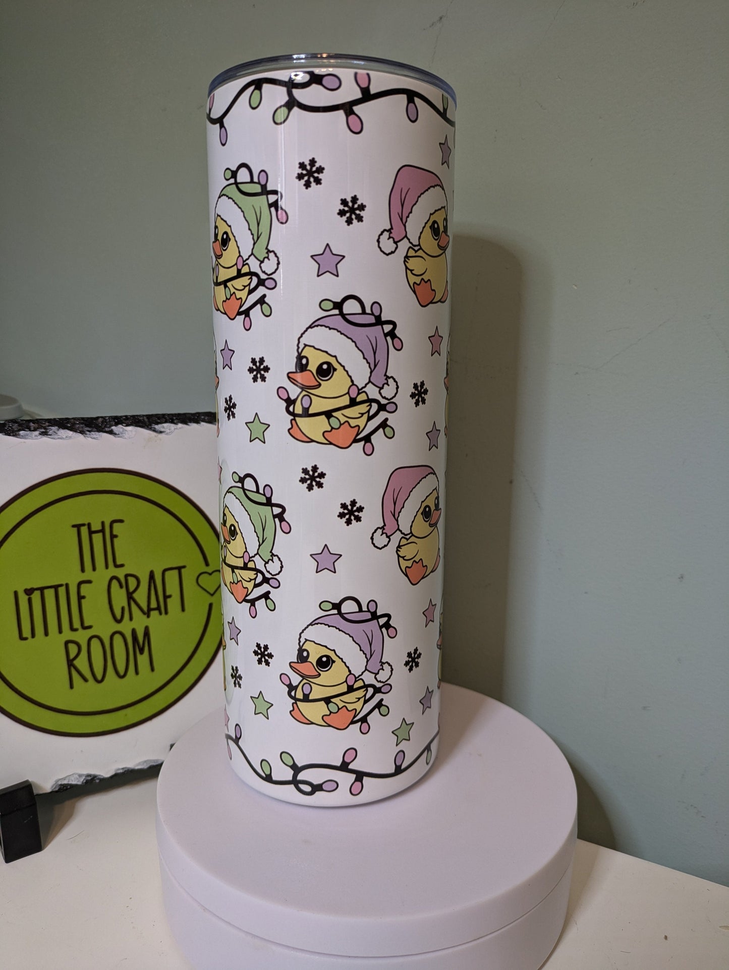Cute Christmas gift. Duck lover. Secret Santa. Cute ducks. Skinny tumbler. Coffee cup.