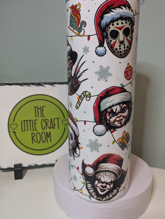 Horror fan. Horror gift. Christmas gift. Freddie. Secret santa. Serial killer merch. Skinny tumbler. Coffee cup.