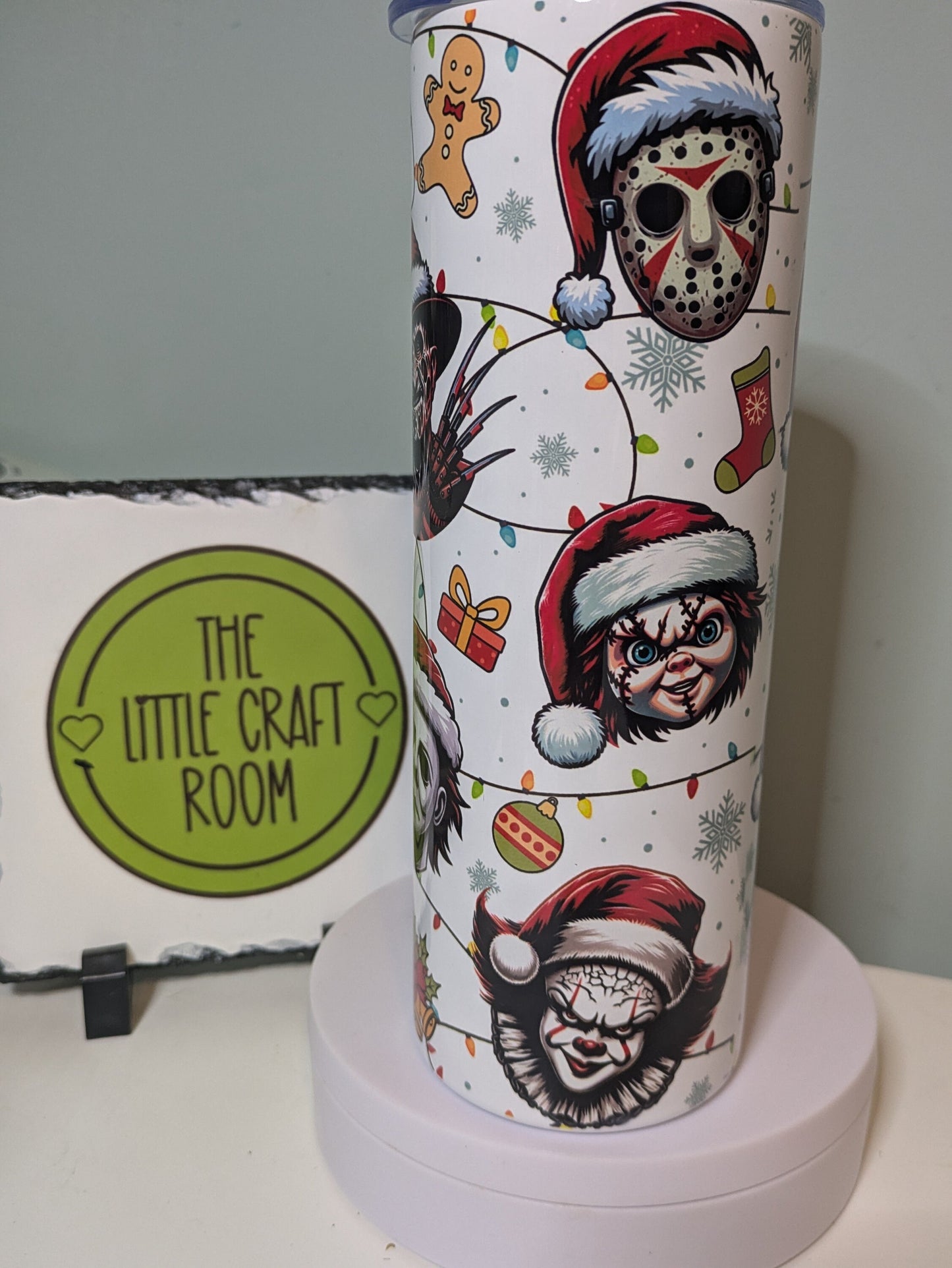 Horror fan. Horror gift. Christmas gift. Freddie. Secret santa. Serial killer merch. Skinny tumbler. Coffee cup.