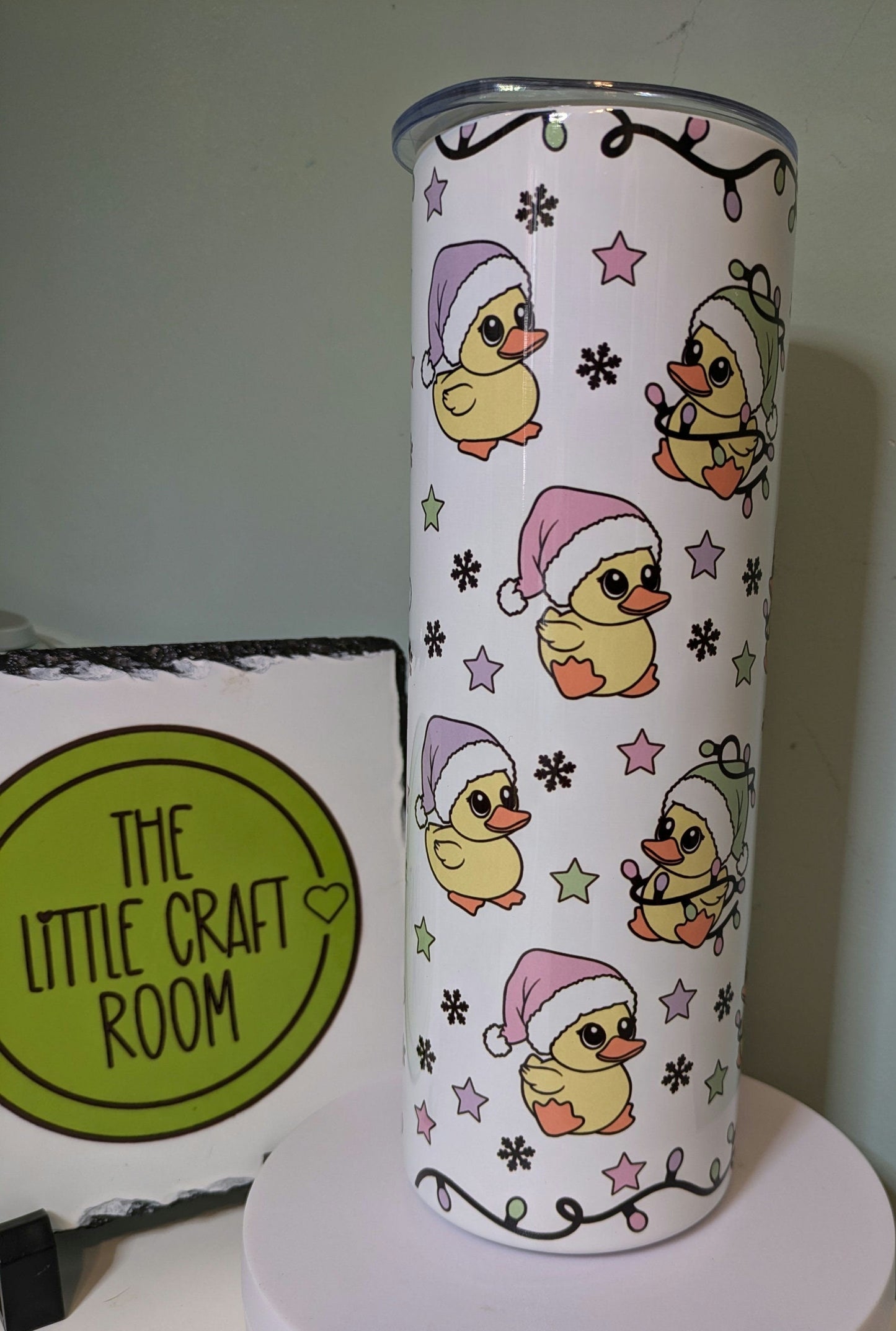 Cute Christmas gift. Duck lover. Secret Santa. Cute ducks. Skinny tumbler. Coffee cup.