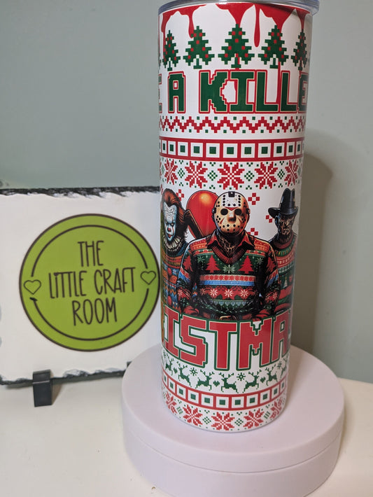 Horror fan. Horror gift. Little shop of horror. Freddie. Secret santa. Serial killer merch. Skinny tumbler. Coffee cup.