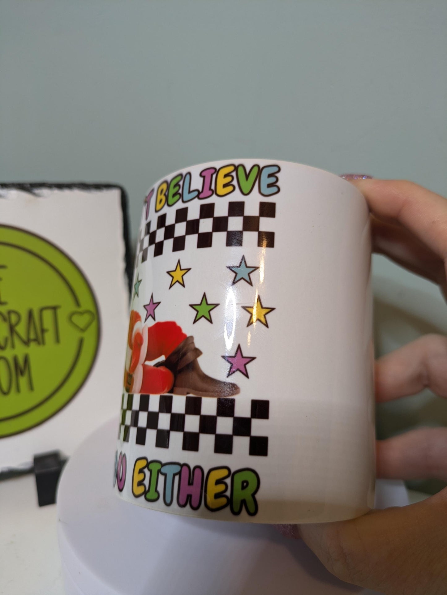 I don't believe in you either . Father christmas. Secret santat. Meme mug. Funny mug. Coffee cup
