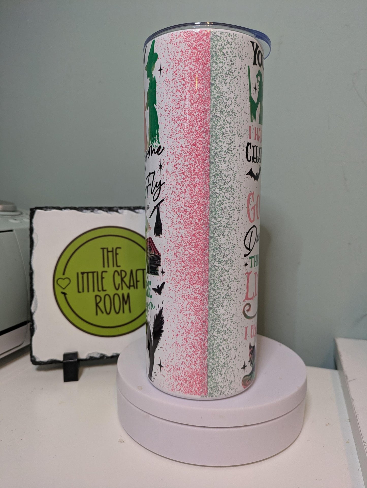 WICKED Inspired Tumbler. Wicked The Musical. Wicked The Movie. Personalise Autumn Stocking filler. Birthday. Coffee. Boo Basket. Musicals.
